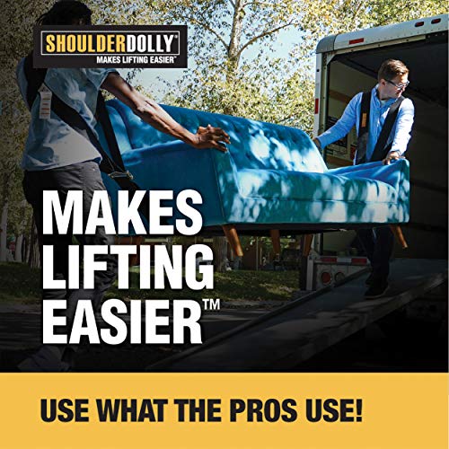Shoulder Dolly Moving Straps - Lifting Strap for 2 Movers - Move, Lift, Carry, And Secure Furniture, Appliances, Heavy, Bulky Objects Safely, Efficiently, More Easily Like The Pros - Essential Moving Supplies - LD1000