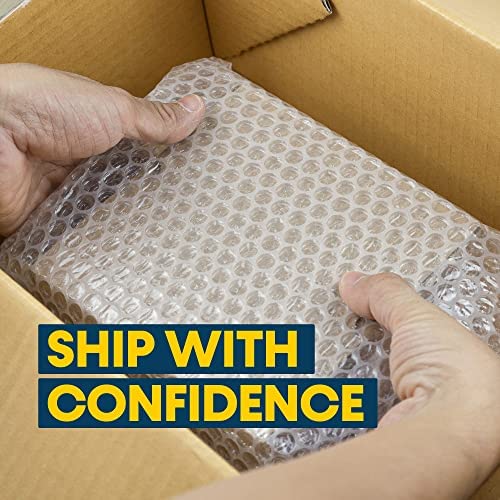 2-Pack Air Bubble Cushioning Roll Wrap 12-Inches X 72 - Feet Perforated Every 12-Inch For Shipping -For Packing and Moving Boxes Heavy Duty, Made In USA-High Qualityâ¦