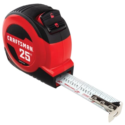 CRAFTSMAN Tape Measure, Self-Lock, 25-Foot (CMHT37225S)