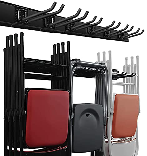 Wallmaster Garage Storage Tool Organizer Rack Heavy Duty Tools Garage Organization Wall Mount Rack Hanger with 6 Hooks 48inch Tracks Max Load 265lb