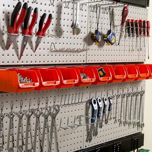 Ultrawall Garage Storage, 48x36 inch Pegboard with Hooks Garage Storage Bins Tool Board Panel Tool Organizer