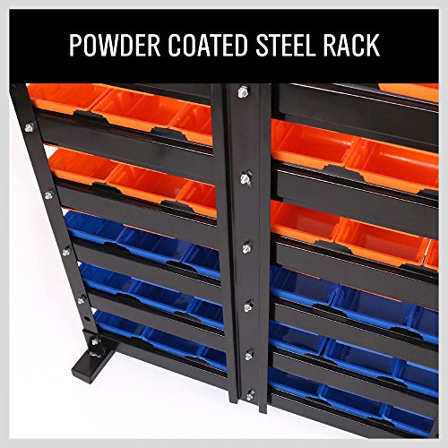 HORUSDY 36-Pcs Bin Storage Rack Shelving Garage Storage