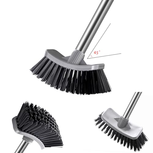MEIBEI Hot Tub Scrub Brush with Long Handle -54", Stiff Bristles Grout Brush, Perfect for Cleaning Bathtub/Spa/Pond and Small Above Ground Pool