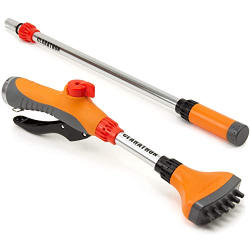 Jet Stream Spa & Pool Filter Cleaner Dual Tool Set with Fan Spray Head for Outer Pleats + Long-Reach 360Â° Cartridge Core Cleaning Wand