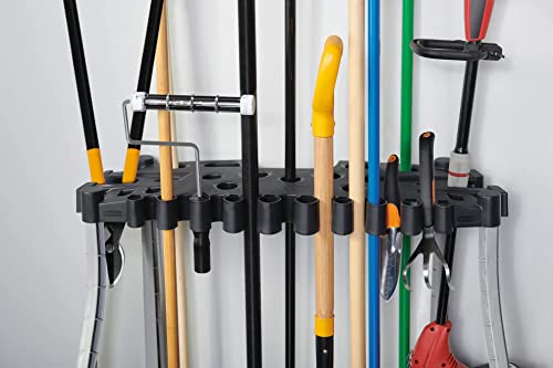 Rubbermaid Garage Tool Tower Rack, Organizes up to 40 Long-Handled Tools, Easy to Assemble - Black (2140834)