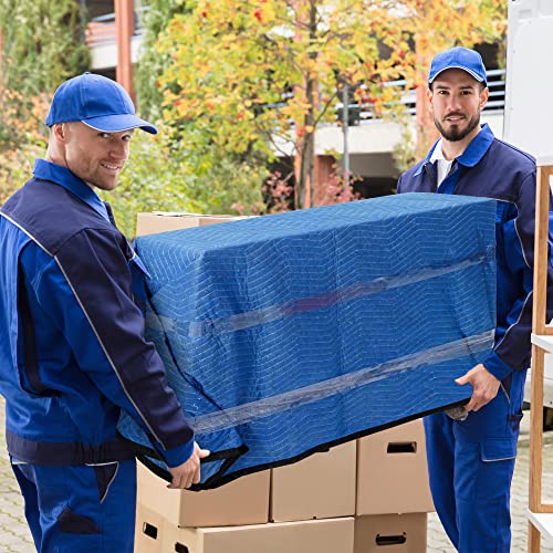 12 Moving Packing Blankets - 80 x 72 Inches (35 lb/dz) Heavy Duty Moving Pads for Protecting Furniture Professional Quilted Shipping Furniture Pads