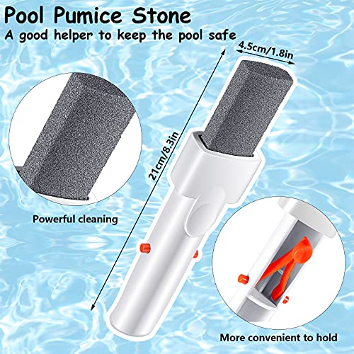 GeiSerailie Pool Pumice Stone with Handle Pumice Sticks Stone for Cleaning Toilet Bowl Ring Remover for Removing Toilet Bowl Ring, Bath, Kitchen, Pool (3 Pieces)