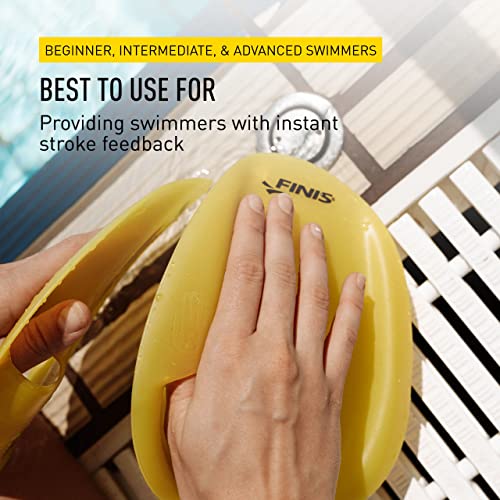 FINIS Strapless Technique Agility Paddles for Swim Training - Floating