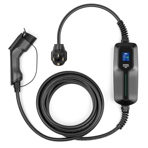 LEFANEV 40Amp EV Charger Level 2,25ft NEMA 14-50 9.68KW Portable Electric Vehicle Charging Station for Electric and Hybrid Vehicles