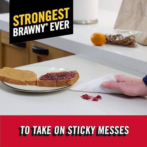BrawnyÂ® Tear-A-SquareÂ® Paper Towels, 16 Double Rolls = 32 Regular Rolls