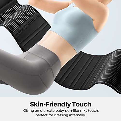 FREETOO Back Braces for Lower Back Pain Relief with 6 Stays, Breathable Back Support Belt for Men/Women for work , Anti-skid lumbar support belt with 16-hole Mesh for sciatica(M)