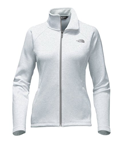 The North Face Women's Agave Full Zip Fleece Jacket - TNF Light Grey Heather & Mid Grey - XL (Past Season)