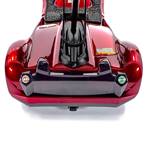 EV Rider Transport AF+ - Automatic Folding Scooter with Remote Lithium Power Mobility (Burgundy Red)