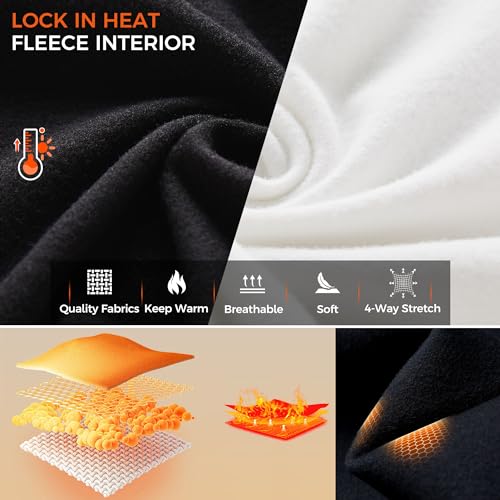 COOLOMG Women's Compression Shirts Crewneck Long Sleeve Cool Dry Base Layer Top White Medium