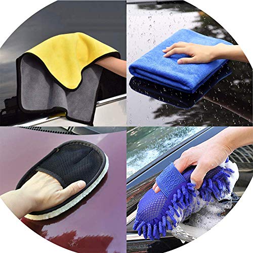 LIANXIN Car Cleaning Tools Kit -High Power Handheld Vacuum,Car Wash Kit Cleaning Kits with Soft Microfiber Cloth Towels, Car Wash Sponges Car Wheel Brush with Handle, Car tire Brush.etc