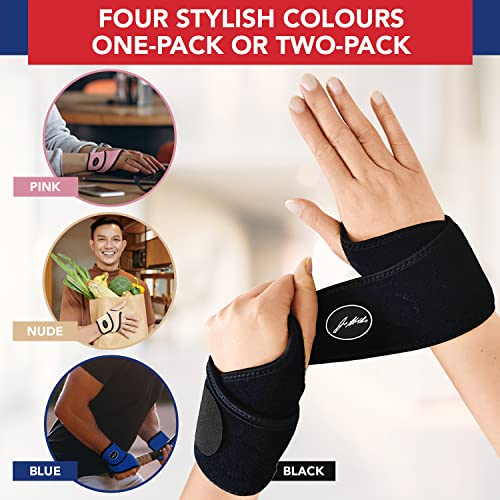 Doctor Developed Copper Wrist Brace/Carpal Tunnel/Wrist Support/Wrist Splint/Hand Brace -F.D.A. Medical Device & Doctor Handbook-Night Support for Women Men-Right & Left hands (Single)