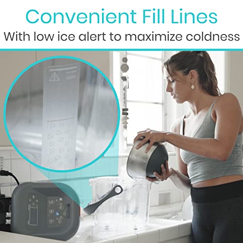 Vive Cold Therapy Machine - Large Ice Cryo Cuff - Flexible Cryotherapy Freeze Kit System Fits Knee, Shoulder, Ankle, Cervical, Back, Leg, Hip and ACL - Wearable Adjustable Wrap Pad - Cooler Pump