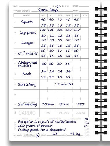 Fitness Log Book & Workout Planner - Designed by Experts Gym Notebook, Workout Tracker, Exercise Journal for Men Women