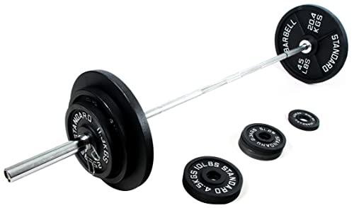 BalanceFrom Cast Iron Olympic Weight Including 7FT Olympic Barbell, 300-Pound Set, Multiple Packages