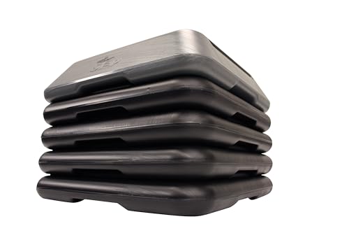The Step (Made in USA) High Step Aerobic Platform with Grey Aerobic Platform and 4 Black Risers