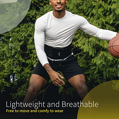 Back Brace by BraceUP for Men and Women - Breathable Waist Lumbar Lower Back Support Belt for Sciatica, Herniated Disc, Scoliosis Back Pain Relief, Heavy lifting, with Dual Adjustable Straps (L/XL)