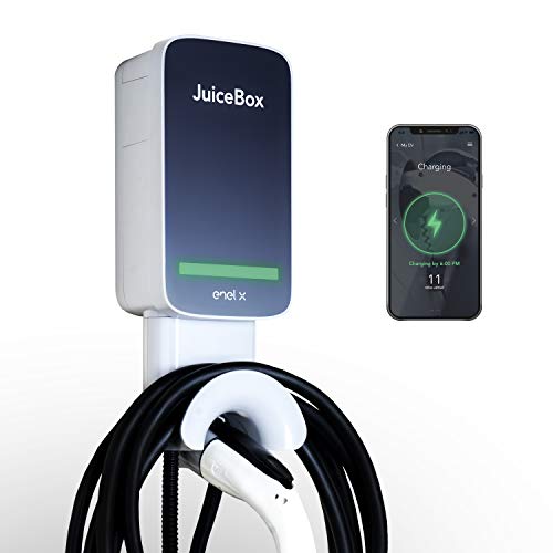 JuiceBox 40 Smart Electric Vehicle (EV) Charging Station with WiFi - 40 amp Level 2 EVSE, 25-Foot Cable, UL & Energy Star Certified, Indoor/Outdoor Use (Hardwired Install, Gray)â¦