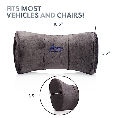 Neck Pillow Headrest Support Cushion - Clinical Grade Memory Foam for Chairs, Recliners, Driving Bucket Seats (Storm Gray)