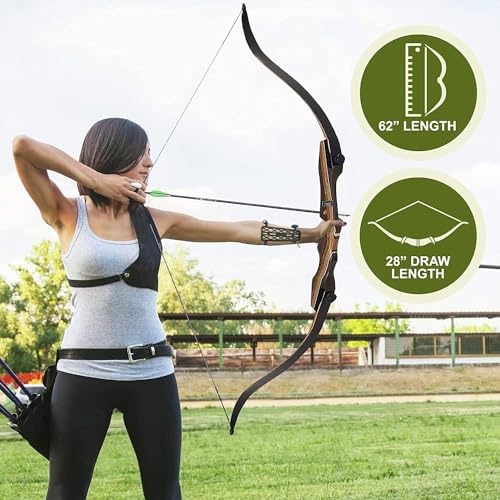 Samick Sage Archery Takedown Recurve Bow 62 inch- Right & Left Handed - 25-60lb.