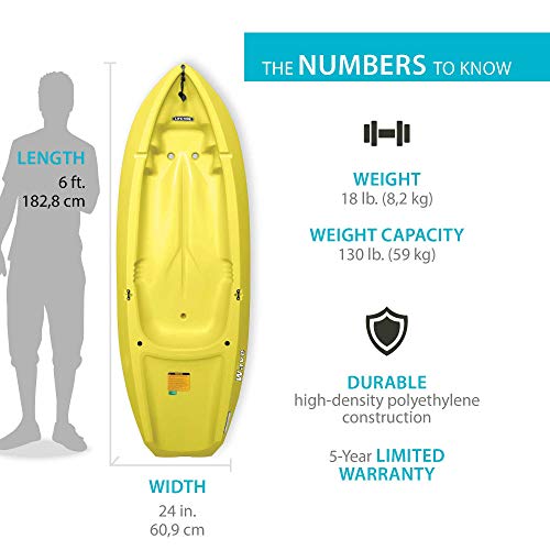 Lifetime 6 Foot Yellow Youth Kayak