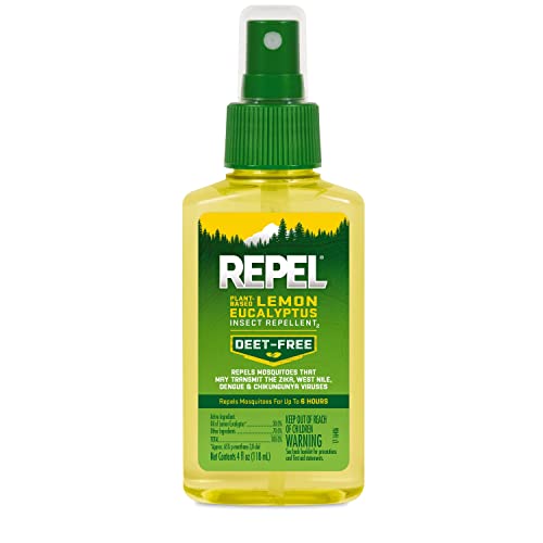 Repel 94109 HG-94109 Lemon Eucalyptus Natural Insect, 4-Ounce Pump Spray, 1 pack, Yellow