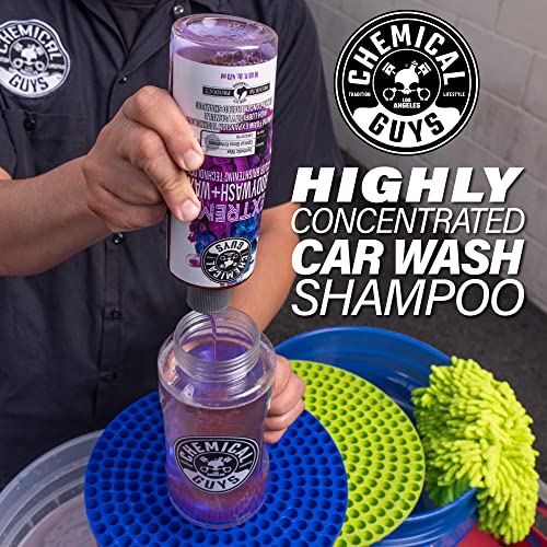 Chemical Guys CWS207 Extreme Bodywash & Wax Foaming Car Wash Soap, (Works with Foam Cannons, Foam Guns or Bucket Washes) For Cars, Trucks, Motorcycles, RVs & More, 128 fl oz (1 Gallon), Grape Scent
