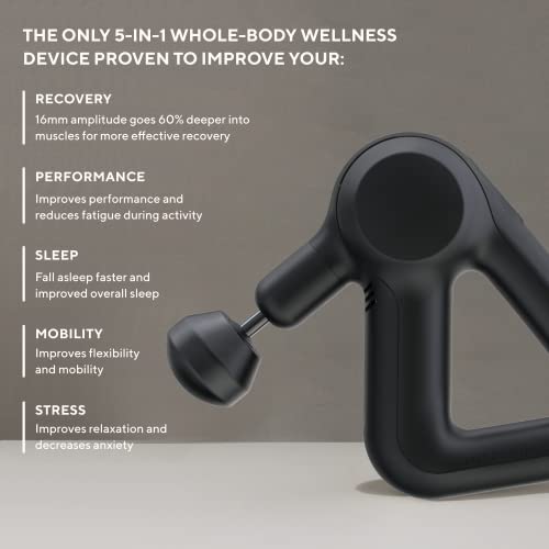 Theragun Prime - Electric Handheld Massage Gun - Smart App and Bluetooth Enabled Percussion Massage for Athletes - Deep Tissue Muscle Therapy Device with Quietforce Technology - 4th Generation - Black