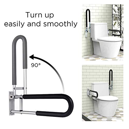 Botabay Handicap Grab Bars Rails 23.6 Inch Toilet Handrails Bathroom Safety Bar Hand Support Rail Handicapped Handrail Accessories for Seniors Elderly Disabled Mounted Bath Grips
