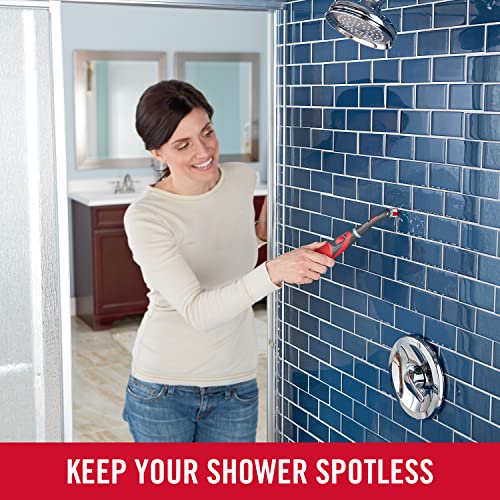 Rubbermaid Reveal Cordless Battery Power Scrubber, Red, Multi-Purpose Scrub Brush Cleaner for Grout/Tile/Bathroom/Shower/Bathtub, Water Resistant, Lightweight, Ergonomic Grip (1839685)