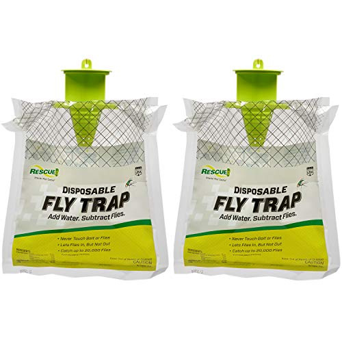 RESCUE! Outdoor Disposable Fly Trap, Green, 2 Pack