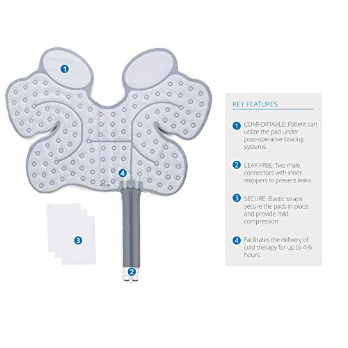 Ossur Cold Rush Cold Therapy Foot and Ankle Pad | Ergonomic Pad for Post-Operative Pain and Swelling | Works with Cryotherapy and Cold Therapy Machines | Includes Hose Connectors and Elastic Straps