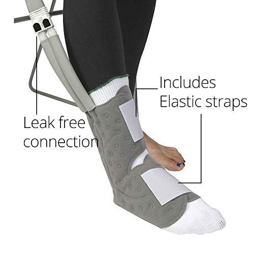 Ossur Cold Rush Cold Therapy Foot and Ankle Pad | Ergonomic Pad for Post-Operative Pain and Swelling | Works with Cryotherapy and Cold Therapy Machines | Includes Hose Connectors and Elastic Straps