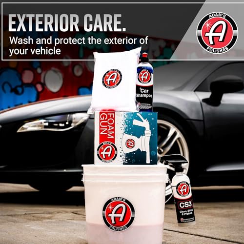 Adam's Arsenal Builder Car Cleaning Kit (6 Item) - Our Best Value Car Detailing Kit | Car Shampoo Wash Soap, Wheel & Tire Cleaner, Total Interior Cleaner, Glass Cleaner. Tire Shine CS3