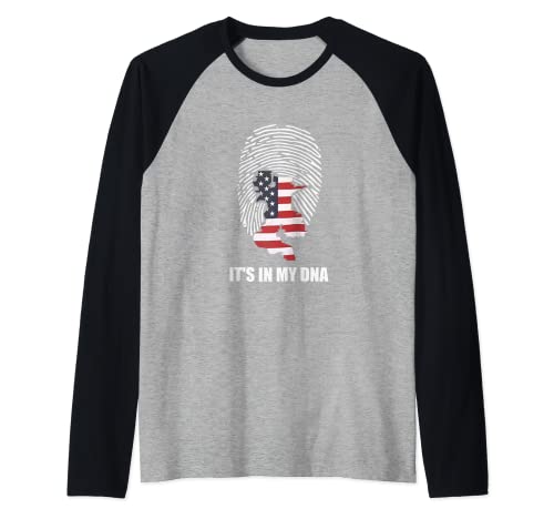 It's In My DNA Sacramento Raglan Baseball Tee
