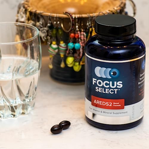 Focus SelectÂ® AREDS2 Based Eye Vitamin-Mineral Supplement - AREDS2 Based Supplement for Eyes (180 ct. 90 Day Supply) - AREDS2 Based Low Zinc Formula - Eye Vision Supplement and Vitamin