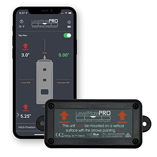 LogicBlue Technology LevelMatePRO Wireless Vehicle RV Leveling System - Patented Quick and Easy Smartphone Leveling Tool â Travel Trailer Accessories for RV Camping