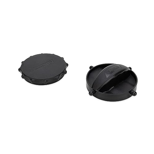 Camco Rhino Flex Cap Bayonet And Elbow Cap - Seals Both Ends of Your Sewer Hose to Form a Odor Tight Connection While Storing (2 Pack) (39753)