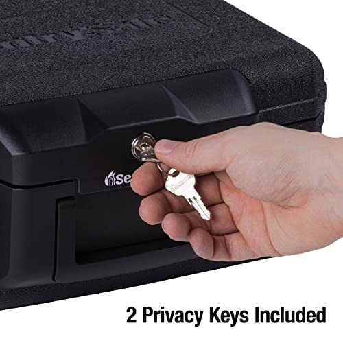 SentrySafe 1200 Fireproof Box with Key Lock, 0.18 Cubic Feet, Black