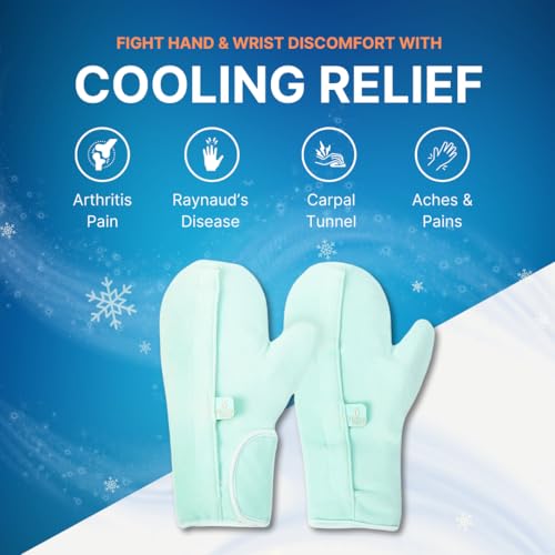 NatraCure Cold Therapy Mittens - Small/Medium - (for Sore, Aching Hands, Arthritis, Neuropathy, Chemotherapy, and Hand or Finger Pain)