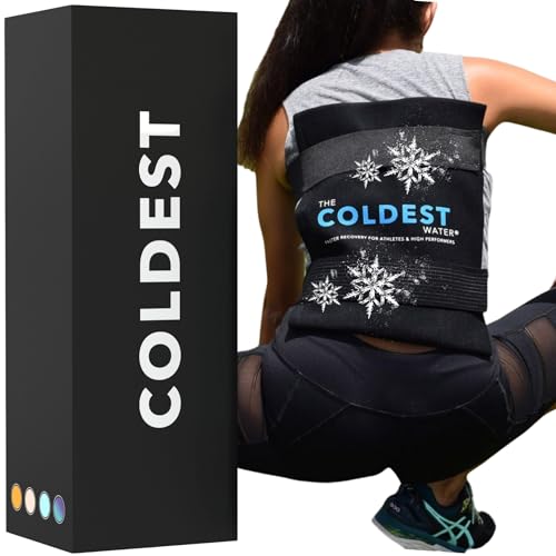 Coldest Gel Ice Pack with Wrap -Reusable Flexible Cold Pack for Injuries, Back Pain Relief, Hip, Shoulder, Knee, Back, After Surgery,Compress for Swelling, Bruises, Surgery - Cold Therapy