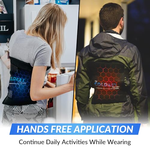 Coldest Gel Ice Pack with Wrap -Reusable Flexible Cold Pack for Injuries, Back Pain Relief, Hip, Shoulder, Knee, Back, After Surgery,Compress for Swelling, Bruises, Surgery - Cold Therapy