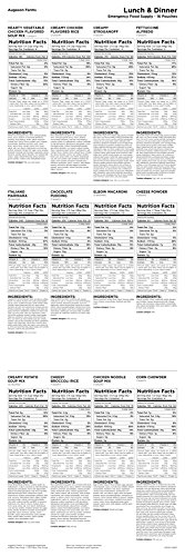 Augason Farms Lunch and Dinner Variety Pail Emergency Food Supply 4-Gallon Pail