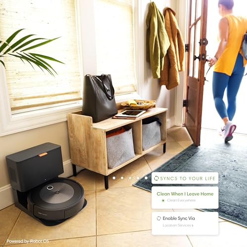 iRobot Roomba j7+ (7550) Self-Emptying Robot Vacuum â Identifies and avoids obstacles like pet waste & cords, Empties itself for 60 days, Smart Mapping, Works with Alexa, Ideal for Pet Hair, Graphite
