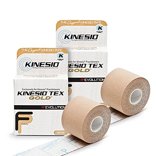 Kinesio Taping - Elastic Therapeutic Athletic Tape Tex Gold FP - Beigeâ 2 in. x 13 ft - 2 Pack