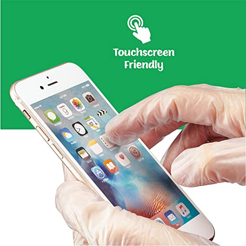 Disposable Vinyl Gloves Medium Size| Heavy Duty | Non Sterile | Powder Free | Latex Free Rubber | 100 Count Box |food Safe